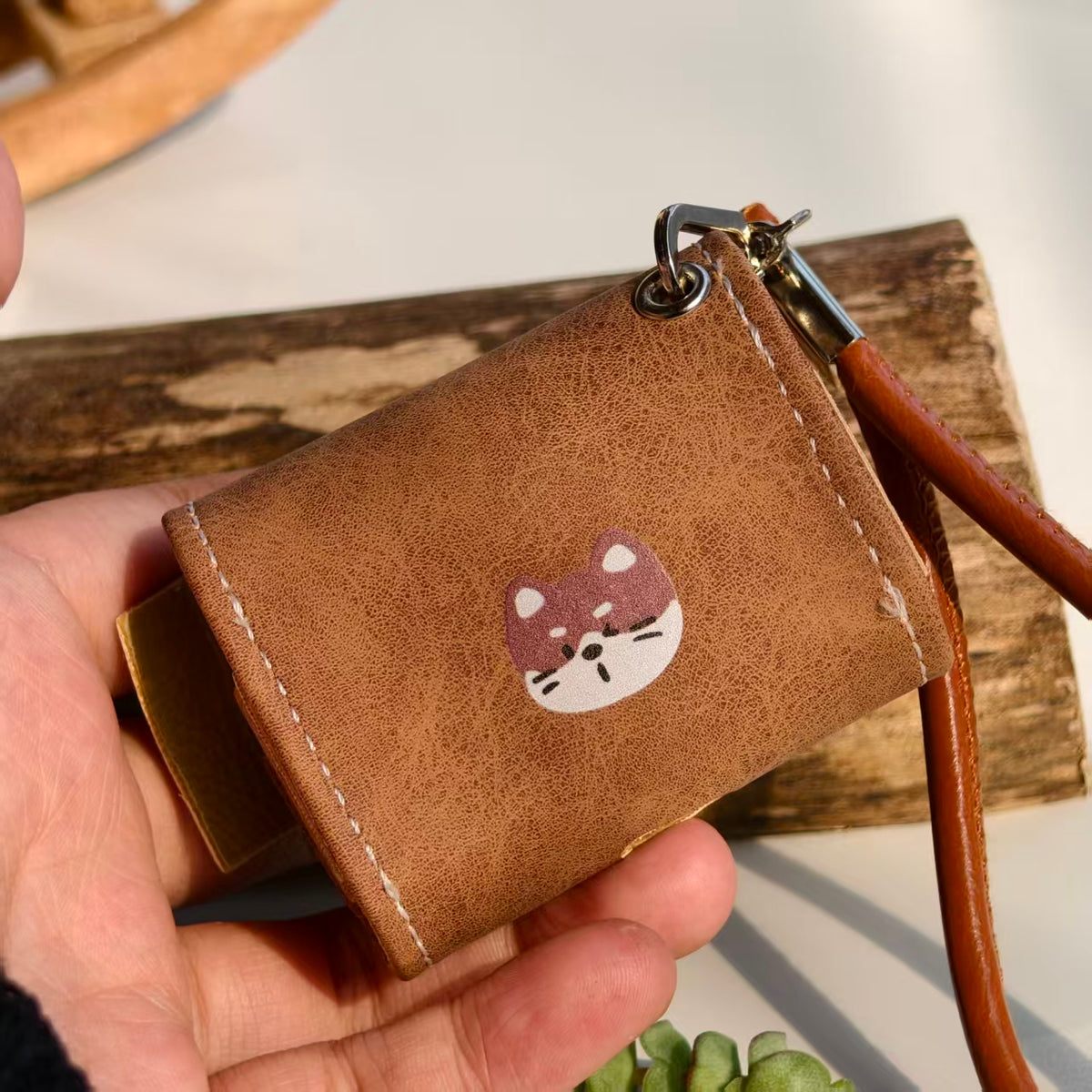 Vintage Best Friends Leather AirPods Case with Wristlet Strap | Cute Dog Bunny Bear Cartoon | Compatible with AirPods 1/2/3/Pro | Retro Aesthetic 2026 Trending