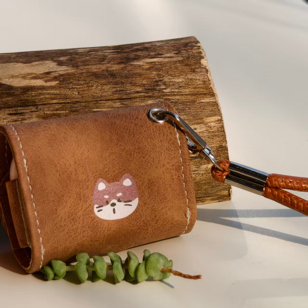 Vintage Best Friends Leather AirPods Case with Wristlet Strap | Cute Dog Bunny Bear Cartoon | Compatible with AirPods 1/2/3/Pro | Retro Aesthetic 2026 Trending