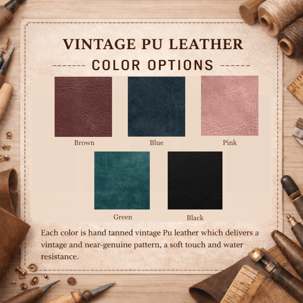 Personalized Vintage PU Leather A4 Portfolio Binder, Handmade Zipper Portfolio with Custom Name & Logo Embossing, Ring Binder, Laptop Pocket & Business Organizer